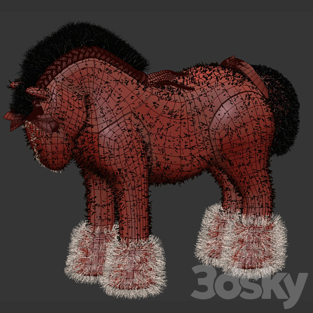 Hermes Hermy horse doll 3DSMax File - thumbnail 4