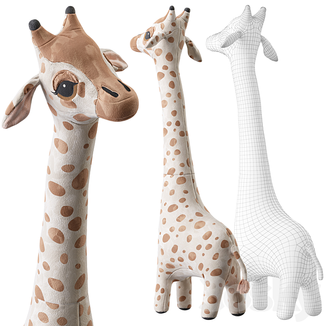 H&M Toys elephant lama giraffe 3ds Max - thumbnail 3