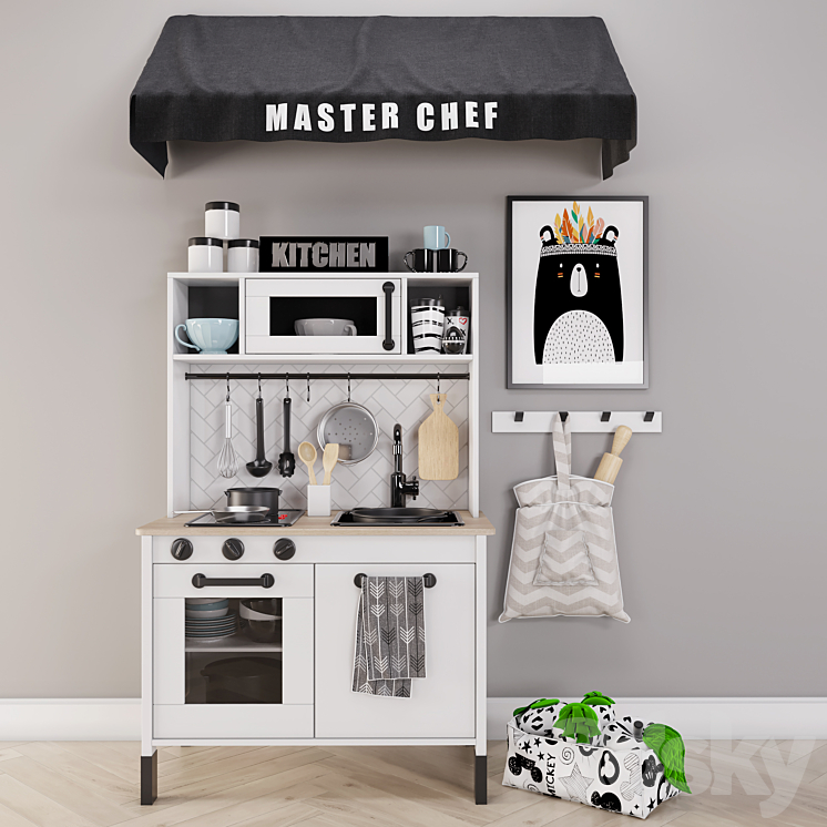 IKEA children's kitchen 3DS Max - thumbnail 1