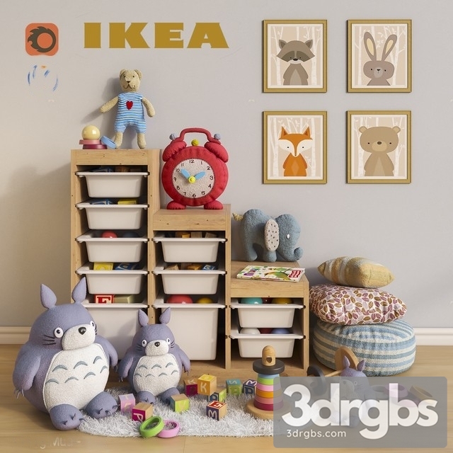 Ikea Decor Children Room 3dsmax Download - thumbnail 1