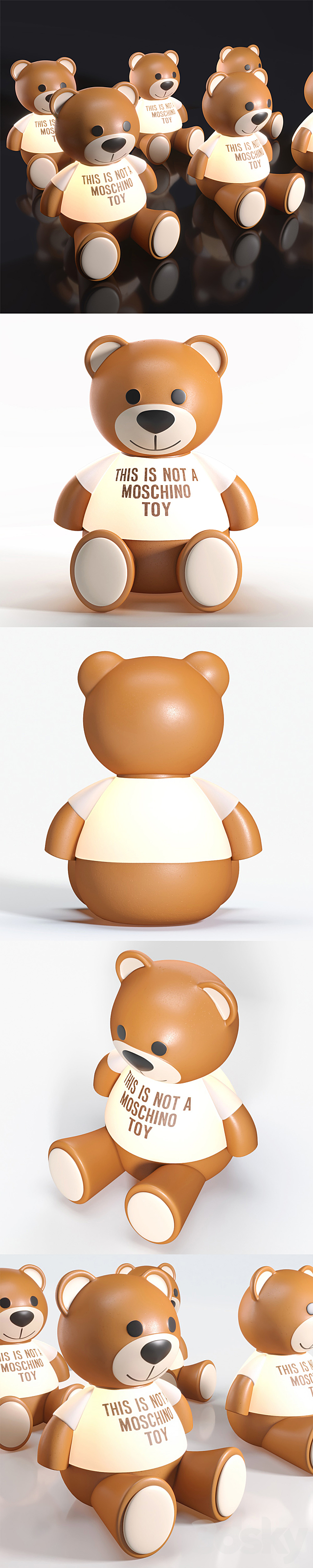 Kartell Moschino bear toy lamp 3DS Max Model - thumbnail 2