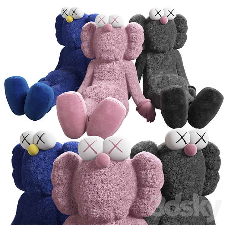 Kaws Bff Doll 3DS Max - thumbnail 1