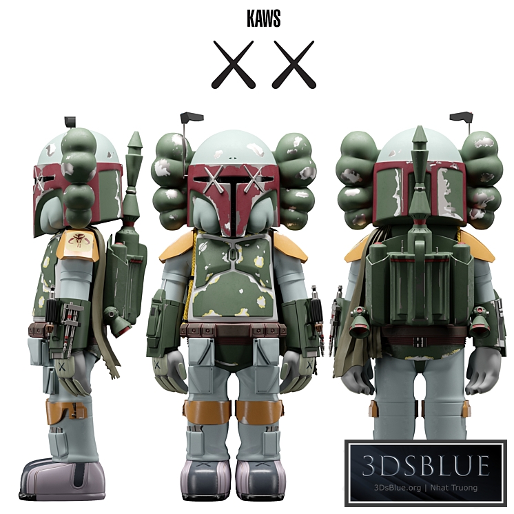 KAWS Boba Fett Companion 3DS Max - thumbnail 3