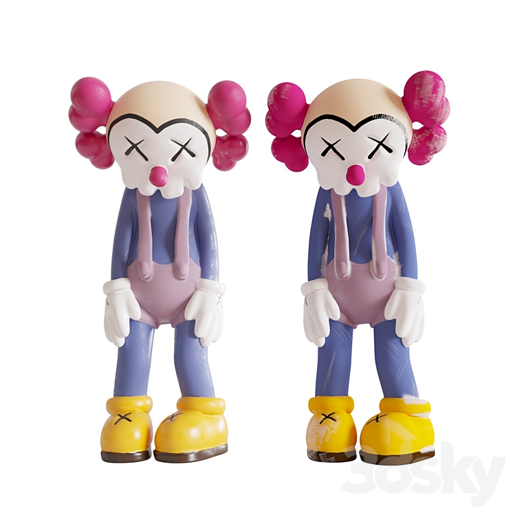 Kaws clown 3DS Max Model - thumbnail 1