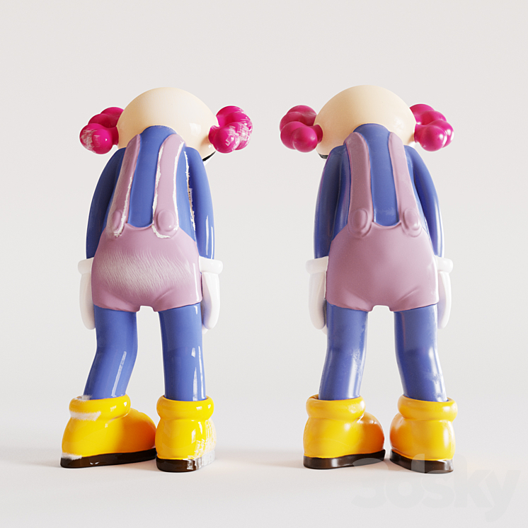 Kaws clown 3DS Max Model - thumbnail 2