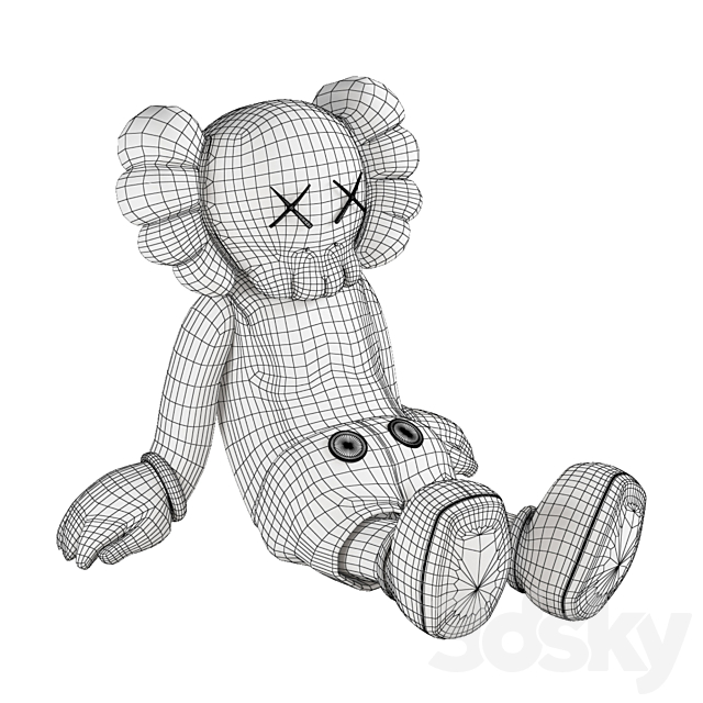 kaws doll 3DSMax File - thumbnail 3