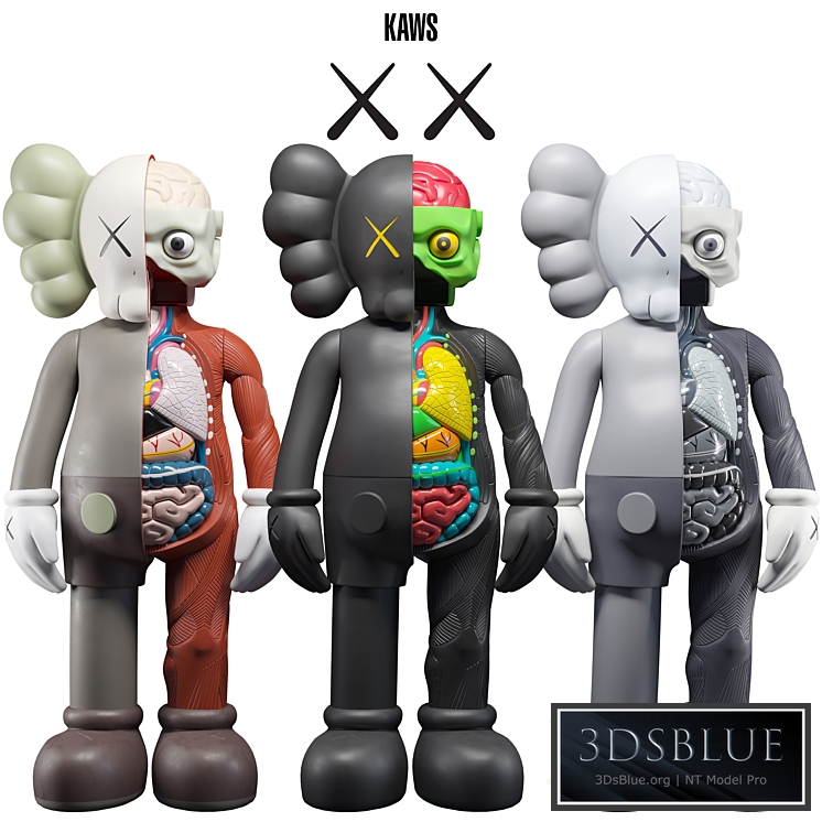 KAWS Flayed Companion 3DS Max - thumbnail 3