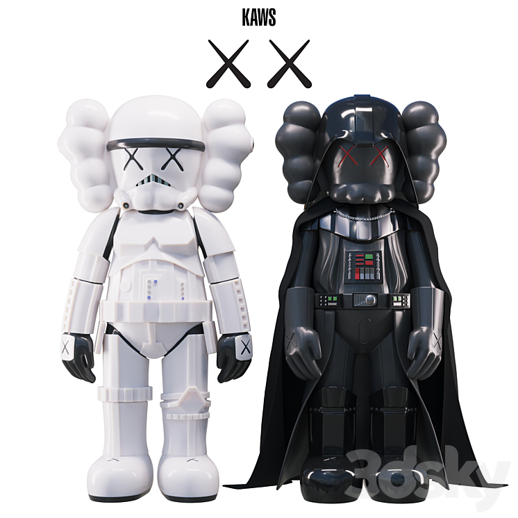 KAWS Stormtrooper Darth Vader 3DS Max - thumbnail 1