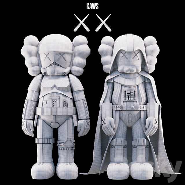 KAWS Stormtrooper Darth Vader 3DS Max Model - thumbnail 2