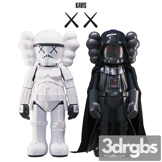 KAWS Stormtrooper Darth Vader 3dsmax Download - thumbnail 1