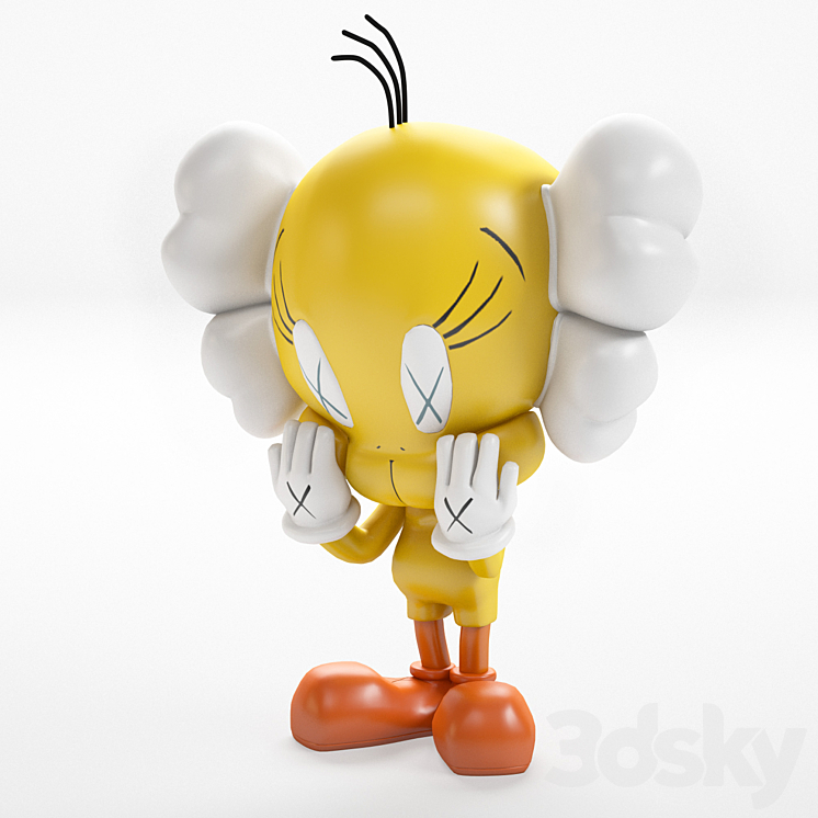 KAWS Tweety 3DS Max - thumbnail 2