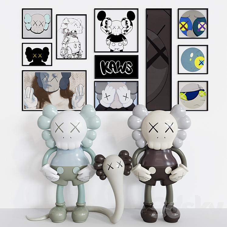 KAWS_COMPANION_SET 3DS Max - thumbnail 1