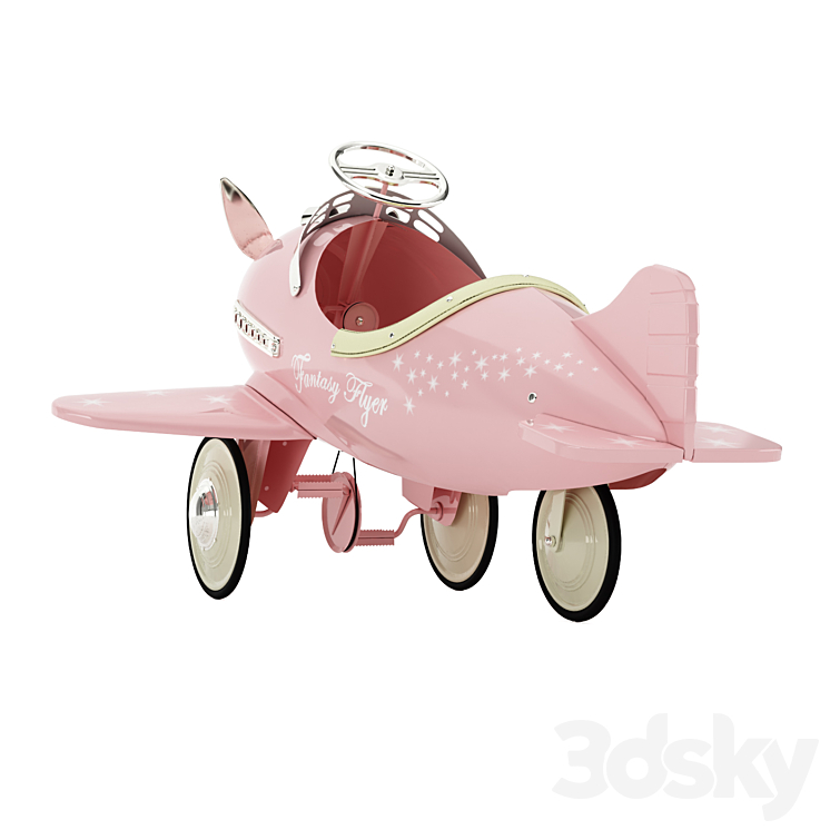 Kids pedal plane 3DS Max - thumbnail 2