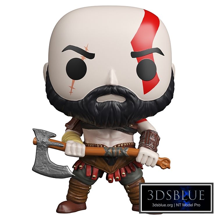 Kratos with Axe 3DS Max - thumbnail 3