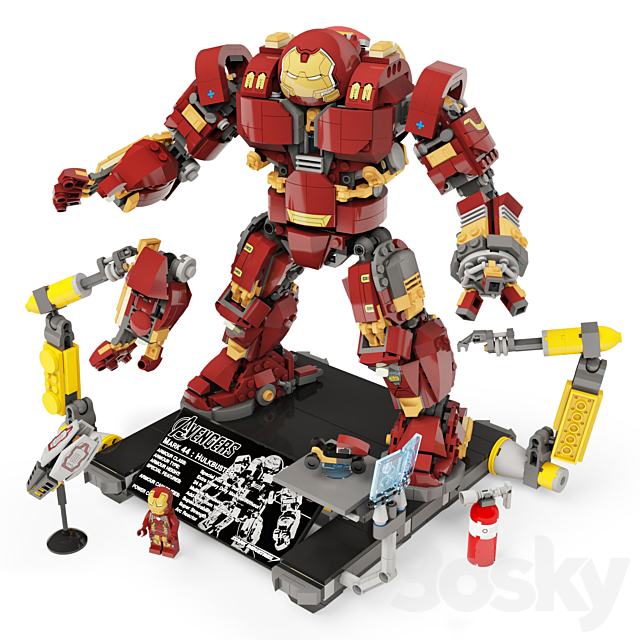 LEGO Hulkbuster ?76105 3DSMax File - thumbnail 1