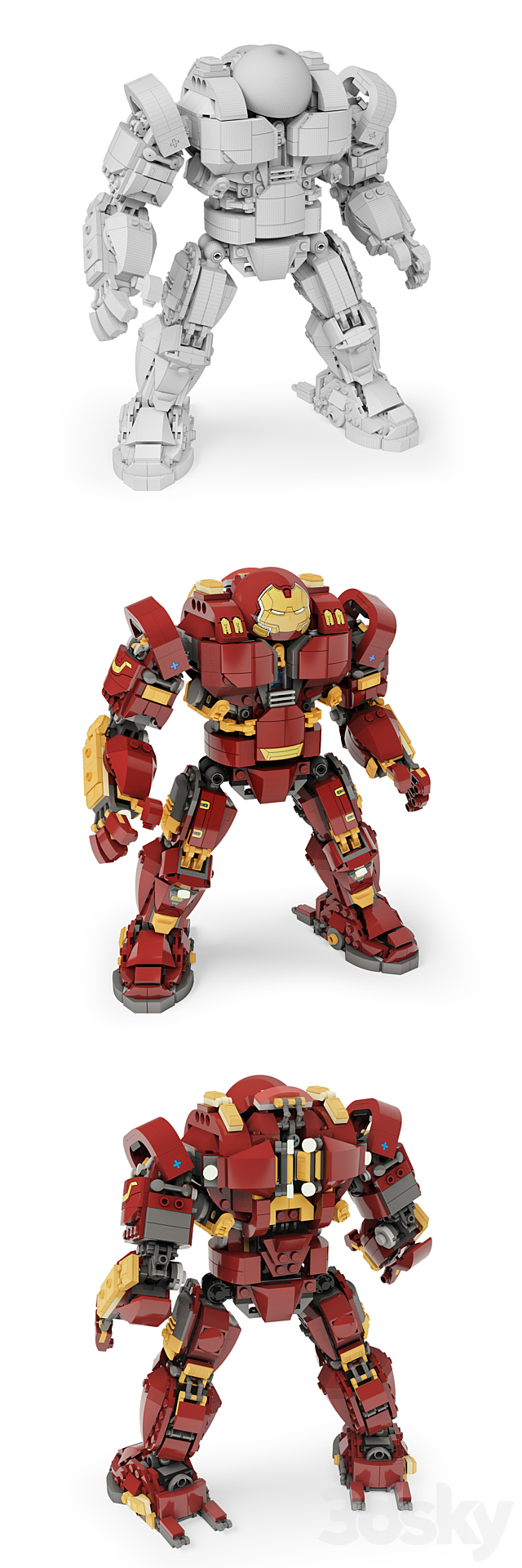 LEGO Hulkbuster ?76105 3DSMax File - thumbnail 3