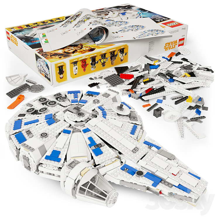 LEGO Millennium Falcon ?75212 3DS Max - thumbnail 1