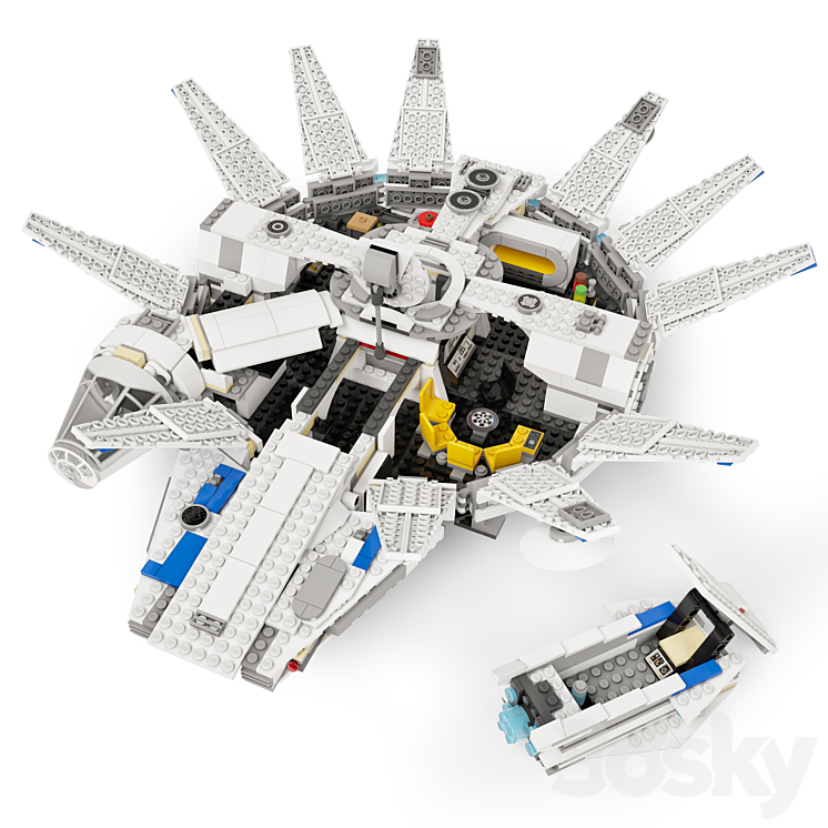 LEGO Millennium Falcon ?75212 3DS Max - thumbnail 2