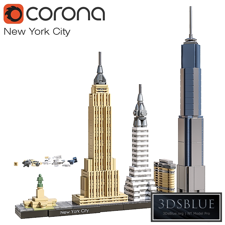 LEGO New York City # 21028 3DS Max - thumbnail 3