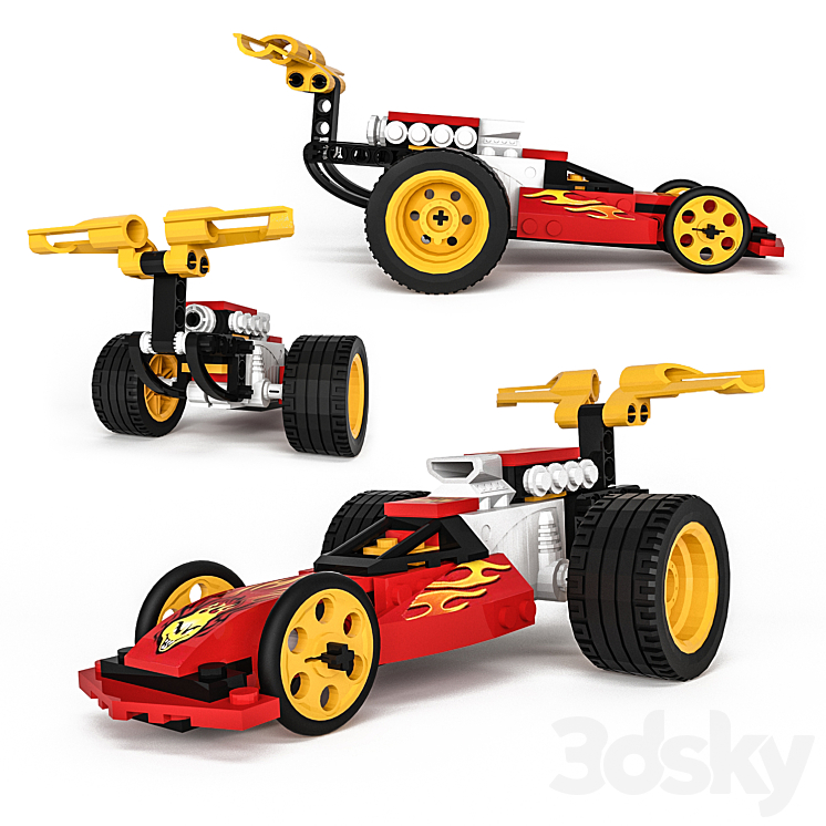 Lego Racers Action Wheelie 3DS Max - thumbnail 1
