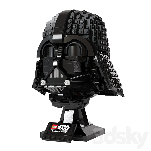 Lego Star Wars Helmet Darth Vader 3ds Max - thumbnail 1