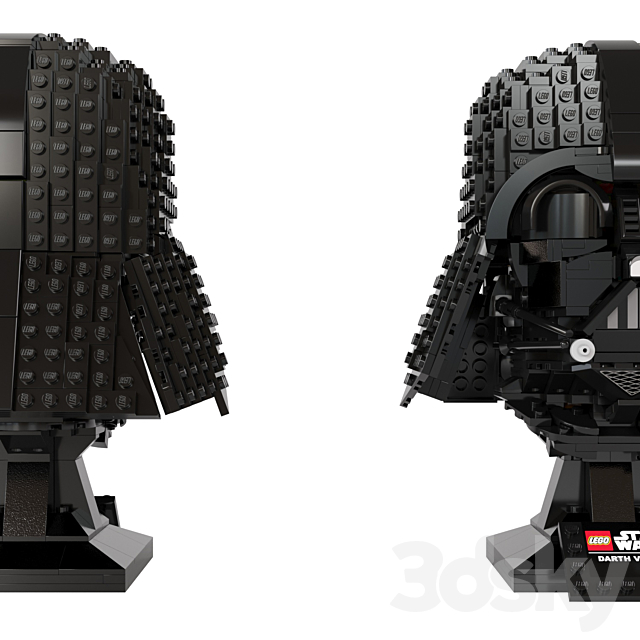 Lego Star Wars Helmet Darth Vader 3ds Max - thumbnail 2