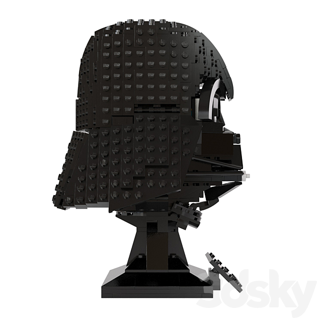 Lego Star Wars Helmet Darth Vader 3ds Max - thumbnail 3