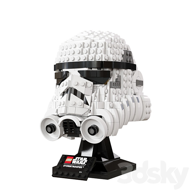 Lego Star Wars Helmet Storm Trooper 3DSMax File - thumbnail 1