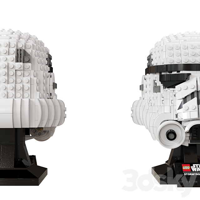 Lego Star Wars Helmet Storm Trooper 3DSMax File - thumbnail 2