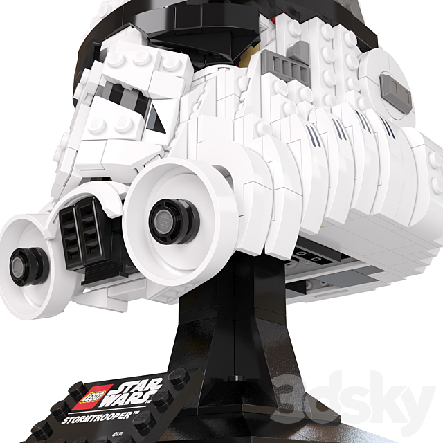 Lego Star Wars Helmet Storm Trooper 3DSMax File - thumbnail 4