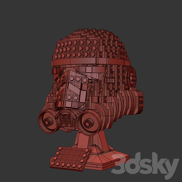 Lego Star Wars Helmet Storm Trooper 3DSMax File - thumbnail 5