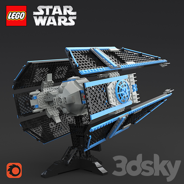 LEGO SW Tie Interceptor 3DSMax File - thumbnail 3