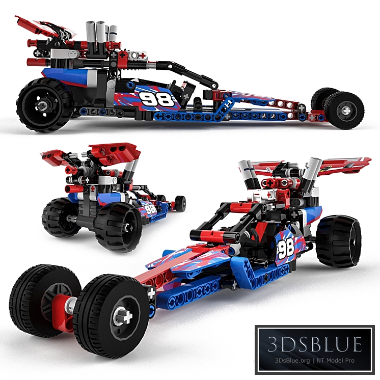 Lego Technic 42010 + 42011 3DS Max - thumbnail 3