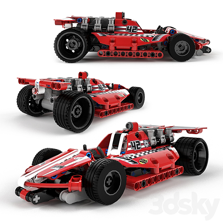 Lego Technic Race Car 3DS Max - thumbnail 1