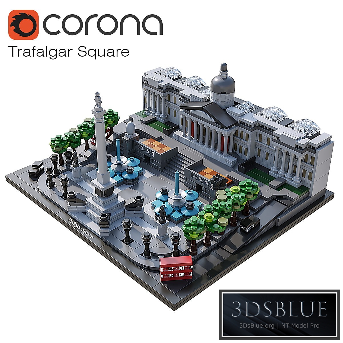 LEGO Trafalgar Square # 21045 3DS Max - thumbnail 3