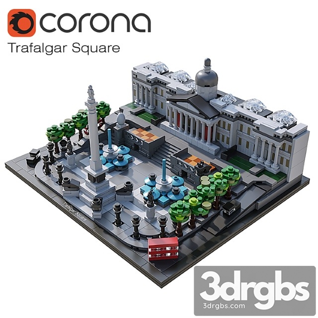 LEGO Trafalgar Square 21045 3dsmax Download - thumbnail 1