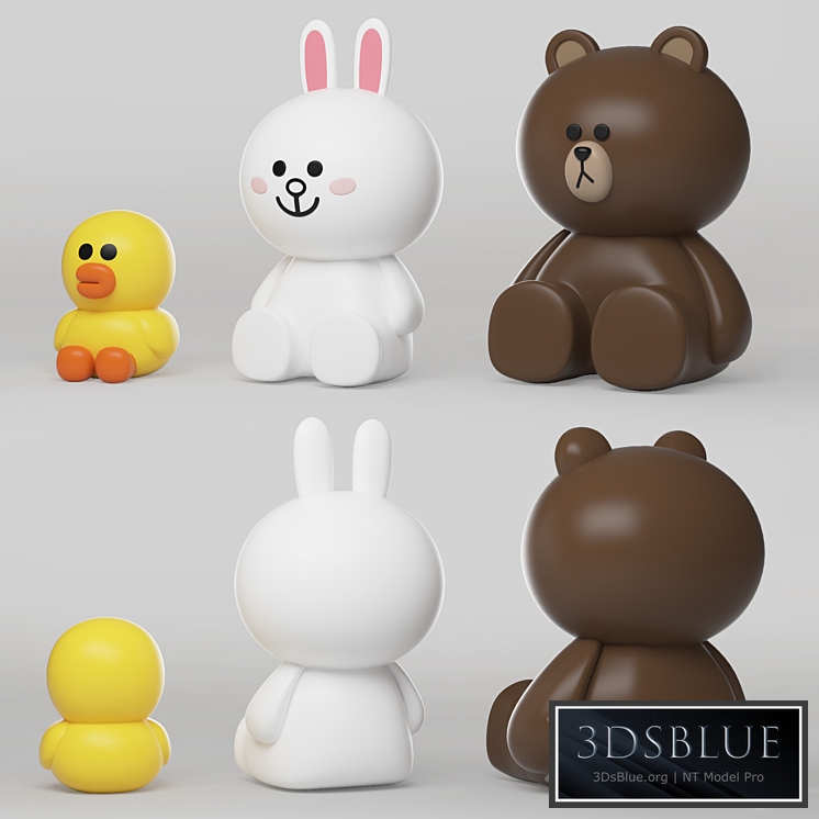 line friends character 3DS Max - thumbnail 3