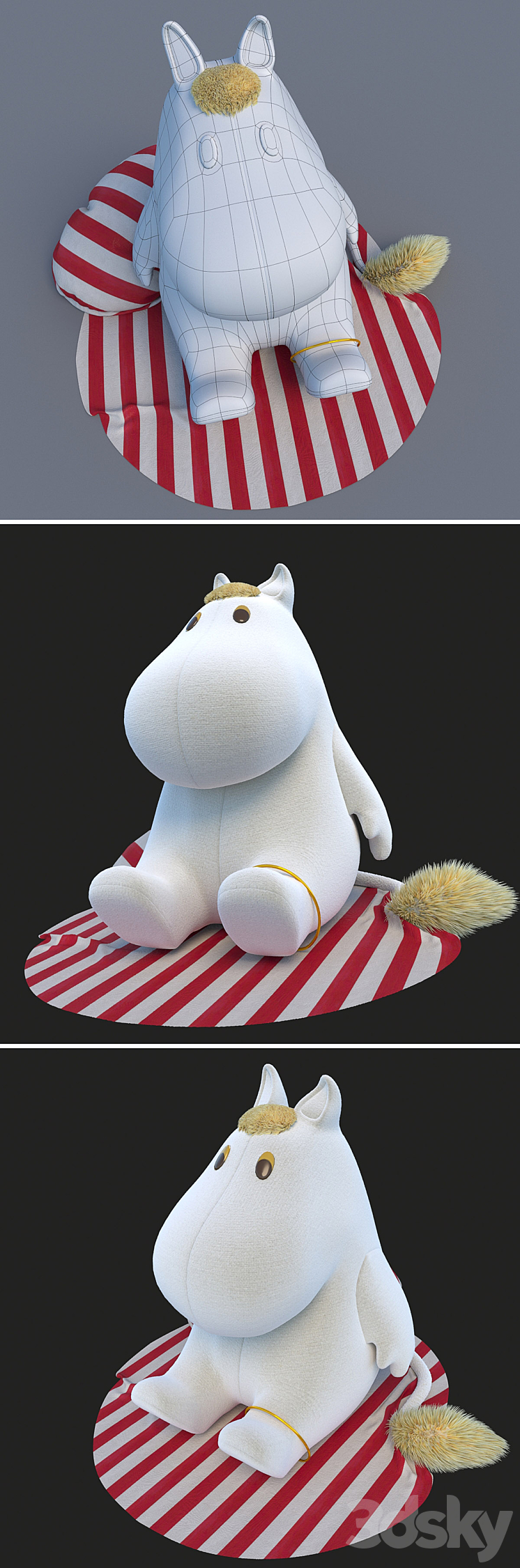 Moomin troll girl 3DS Max - thumbnail 2