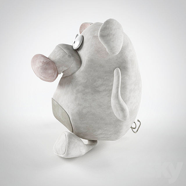 Mouse soft toy 3DS Max Model - thumbnail 2