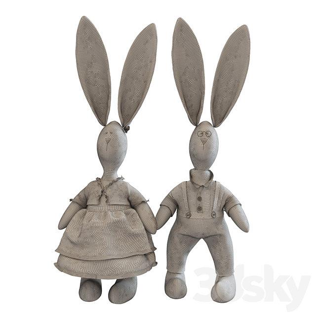 Mrs & Ms Bunny 3DSMax File - thumbnail 3