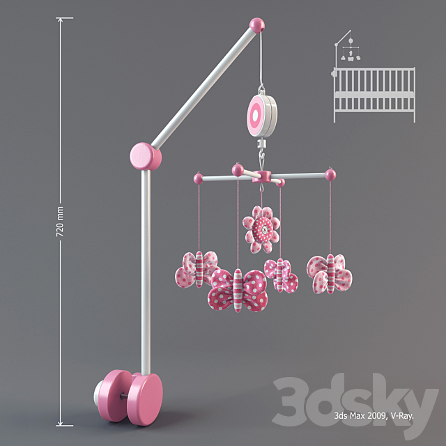 Musical mobile to the cot 3DSMax File - thumbnail 1