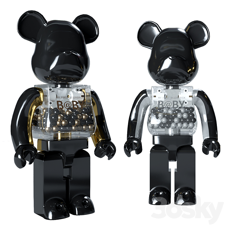 MY FIRST BEARBRICK 1000% 3DS Max - thumbnail 2