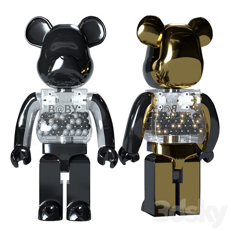 MY FIRST BEARBRICK 1000% 3DS Max - thumbnail 1