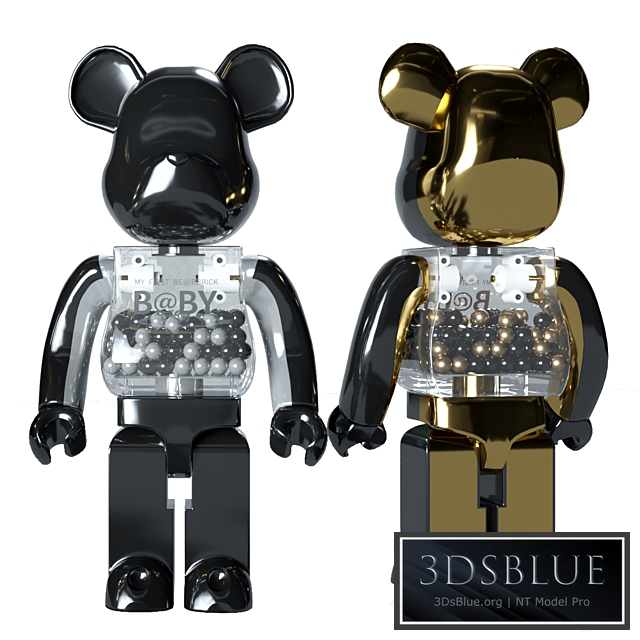 MY FIRST BEARBRICK 1000% 3DS Max - thumbnail 3