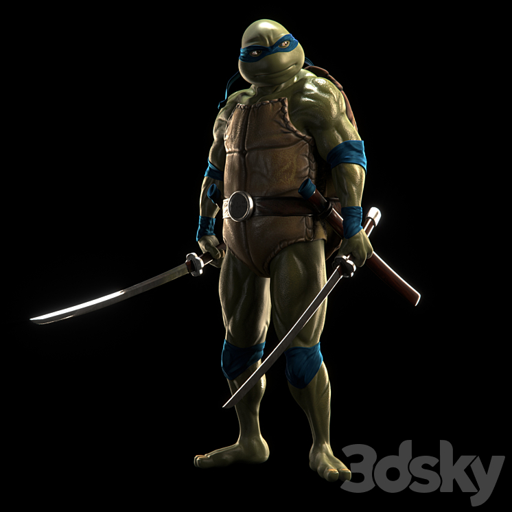 Ninja Turtle – Leonardo 3DS Max - thumbnail 1