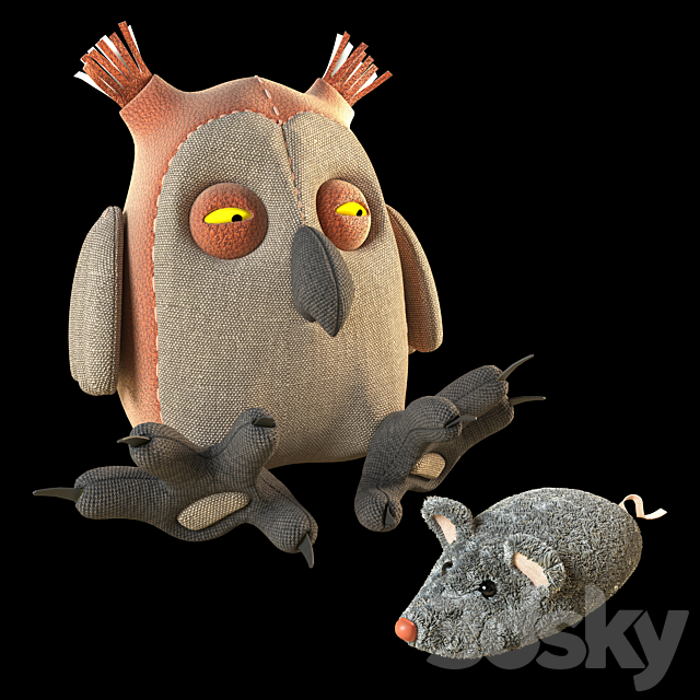 Owl and mouse 3DSMax File - thumbnail 2