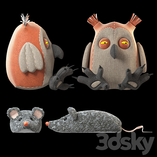 Owl and mouse 3DSMax File - thumbnail 3