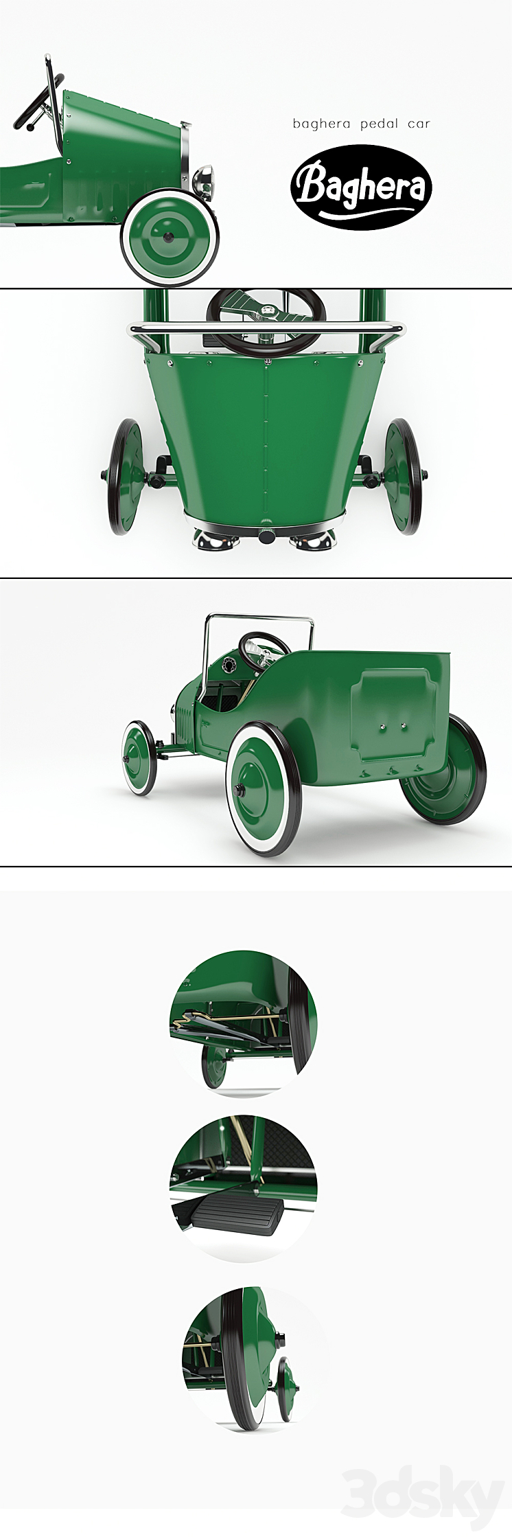 Pedal Toy Car 3DS Max - thumbnail 2