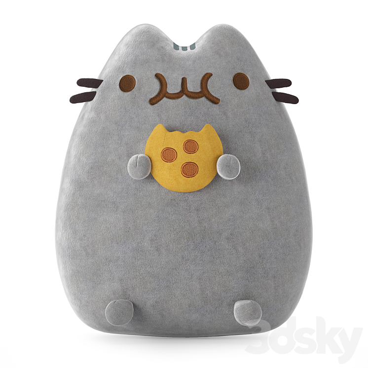 Pillow Cat with cookies 3DS Max Model - thumbnail 1