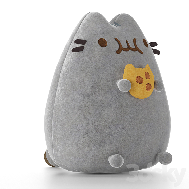 Pillow Cat with cookies 3DS Max Model - thumbnail 2